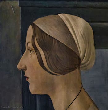 Botticelli, Portrait de Femme, la Belle Simonetta, 1485-1490, Galerie Palatina Pitti, Florence Italie