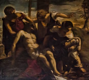 Le Tintoret, Jacopo Robusti, Descente de Croix, 1565, galerie Palatina Pitti, Florence Italie