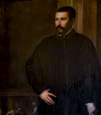 Le Titien, Tiziano Vecellio, Portrait d'un Gentilhomme, 1540-1549, Galerie Palatina Pitti, Florence Italie