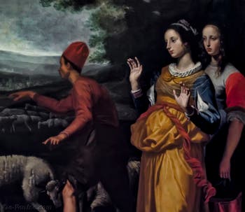 Lorenzo Lippi, Jacob et Rachelle au puits, 1640-1645, galerie Palatina Pitti, Florence Italie