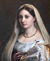 Raphaël, Portrait de femme au voile, 1518, Galerie Palatina Pitti, Florence Italie