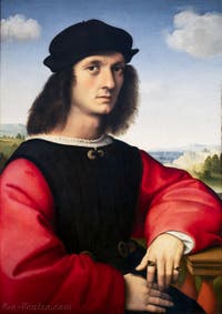 Raphaël, Portrait d'Agnolo Doni, 1504-1505, Galerie des Offices Uffizi à Florence Italie