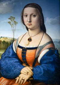Raphaël, Portrait de Maddalena Strozzi Doni, 1504-1505, Galerie des Offices Uffizi à Florence Italie
