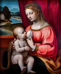 Bernardino Luini, La Vierge allaitant l'Enfant Jésus, à la pinacothèque Ambrosiana à Milan