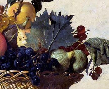 Caravaggio, Obstkorb, in der Pinacoteca Ambrosiana in Mailand