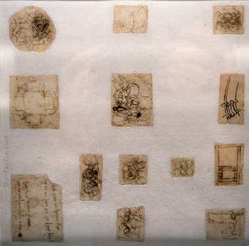 Leonard de Vinci, Études d’architecture et motifs décoratifs, Codex Atlanticus, Ambrosiana Milan