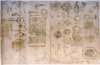 Leonard de Vinci, Lunules et Croquis d’Architecture, Codex Atlanticus, Ambrosiana Milan