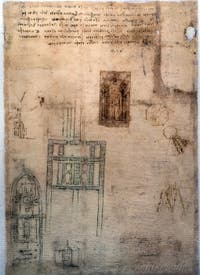 Leonard de Vinci, Plan d’urbanisme pour Romorantin, Codex Atlanticus, Ambrosiana Milan