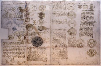 Leonard de Vinci, Règles pour la réalisation de lunules, Codex Atlanticus, Ambrosiana Milan
