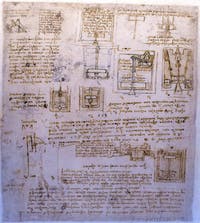 Leonard de Vinci, Fontaine pour Amboise, Codex Atlanticus, Ambrosiana Milan