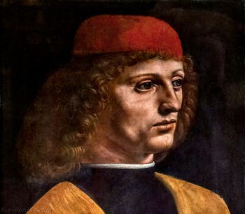 Leonardo da Vinci, Porträt eines Musikers, Pinacoteca Ambrosiana in Mailand