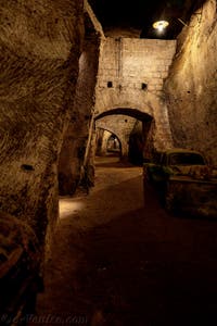 Le Tunnel et les salles de la Galeria Borbonica, le tunnel Bourbon à Naples en Italie