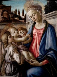 Botticelli, Vierge à l'enfant et deux anges, musée Capodimonte à Naples en Italie