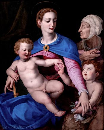 Bronzino, La Vierge à l'Enfant, saint Jean enfant et sainte Élisabeth, musée Capodimonte à Naples en Italie