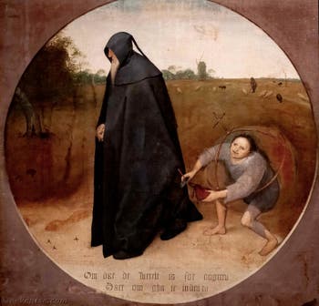 Pieter Brueghel l'Ancien, Le Misanthrope, musée Capodimonte à Naples en Italie