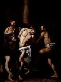 Le Caravage, La flagellation du Christ, musée Capodimonte à Naples en Italie