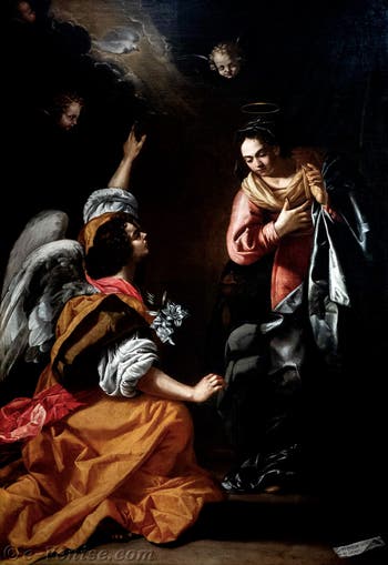 Artemisia Gentileschi, Annonciation, musée Capodimonte à Naples en Italie