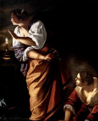 Artemisia Gentileschi, Judith et sa servante avec la tête d'Holopherne, musée Capodimonte à Naples en Italie