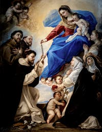 Luca Giordano, La Vierge du Rosaire, musée Capodimonte à Naples en Italie