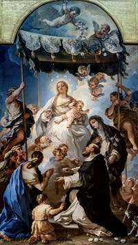 Luca Giordano, La Vierge du Baldaquin, musée Capodimonte à Naples en Italie