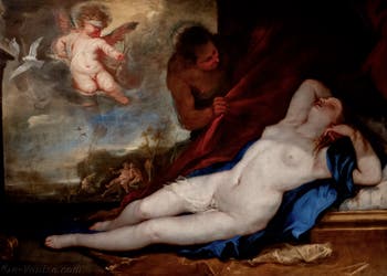Luca Giordano, Vénus endormie et Cupidon, musée Capodimonte à Naples en Italie
