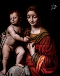 Bernardino Luini, Vierge à l'Enfant, musée Capodimonte à Naples en Italie