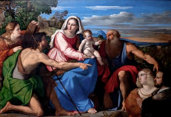 Palma le Vieux, Sainte conversation et donateurs, musée Capodimonte à Naples en Italie