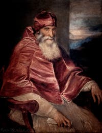 Titien, Le pape Paul III avec son bonnet papal, musée Capodimonte à Naples en Italie