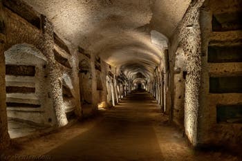Vestibule inférieur des catacombes de San Gennaro à Naples en Italie