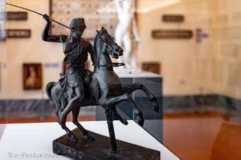 Amazone à cheval, Herculanum, musée archéologique de Naples en Italie