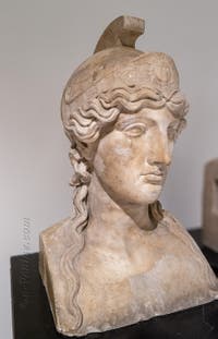 Buste d'Athéna, villa des Papyrus, Herculanum, musée archéologique de Naples en Italie