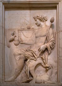 Dionysos avec une panthère, Herculanum, musée archéologique de Naples en Italie