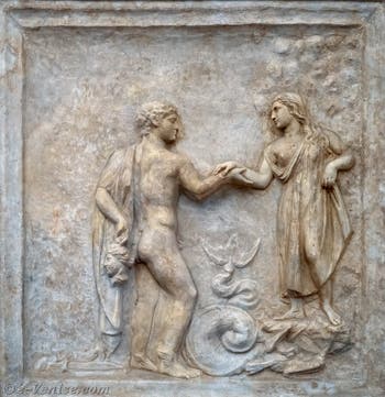 Persée délivre Andromède, Temple d'Isis, Pompéi, musée archéologique de Naples en Italie