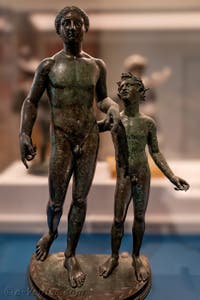 Dionysos et Ampélos, Casa di Pansa, Pompéi, musée archéologique de Naples en Italie