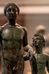Dionysos et Ampélos, Casa di Pansa, Pompéi, musée archéologique de Naples en Italie