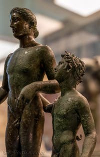 Dionysos et Ampélos, Casa di Pansa, Pompéi, musée archéologique de Naples en Italie