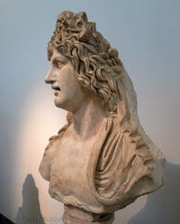 Bustes de divinités fluviales, éléments de fontaines, Collection Farnèse, musée archéologique de Naples en Italie