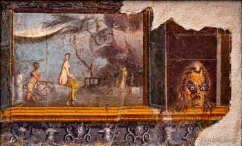Fresque Acis, Galatée et Polyphème, Herculanum, Musée Archéologique de Naples