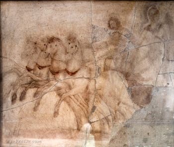Fresque Apobate course de chars, Herculanum, Musée Archéologique de Naples