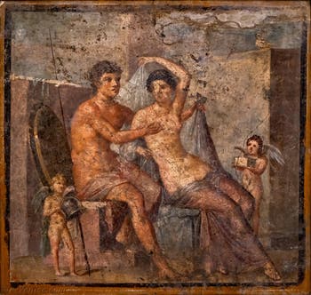 Arès et Aphrodite, Pompéi, Casa di Meleagro