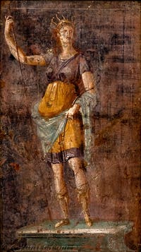 Fresque Artémis, Pompéi, Insula Occidentalis, Musée Archéologique de Naples