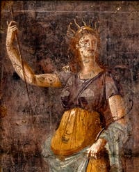 Fresque Artémis, Pompéi, Insula Occidentalis, Musée Archéologique de Naples