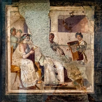 Fresque Concert, Herculanum, Palestra, Insula Orientalis, Musée Archéologique de Naples