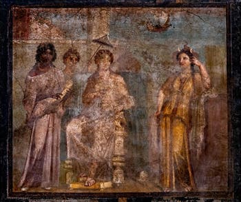 Fresque Didon abandonnée, Pompéi, Casa di Meleagro, Musée Archéologique de Naples
