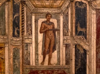 Fresque Dyonisos, Satyres et Nymphes, Pompéi, Casa di Meleagro, Musée Archéologique de Naples