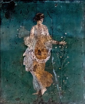 Fresque Flora, Stabiae, Villa di Arianna, Musée Archéologique de Naples