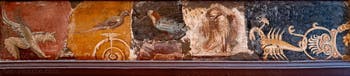 Fresque Griffon, oiseaux et scorpion, Stabiae, Villa di Arianna, Musée Archéologique de Naples