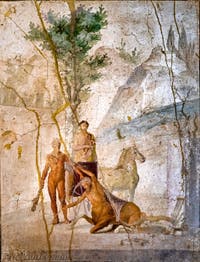 Fresque Hercule et Nessus, Pompéi, Casa di Giasone, Musée Archéologique de Naples