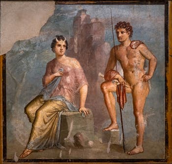 Fresque Io et Argos, Pompéi, Casa di Meleagro, Musée Archéologique de Naples