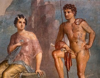 Fresque Io et Argos, Pompéi, Casa di Meleagro, Musée Archéologique de Naples